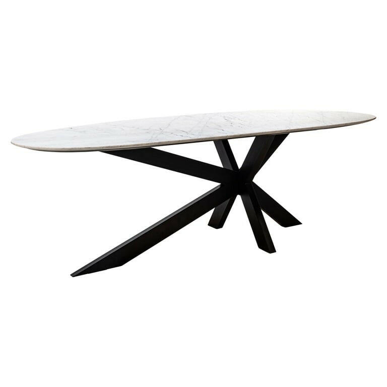 Trocadero white marble dining table.