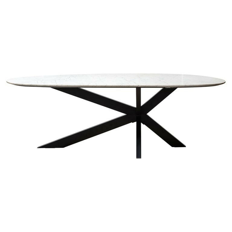 Trocadero white marble dining table.
