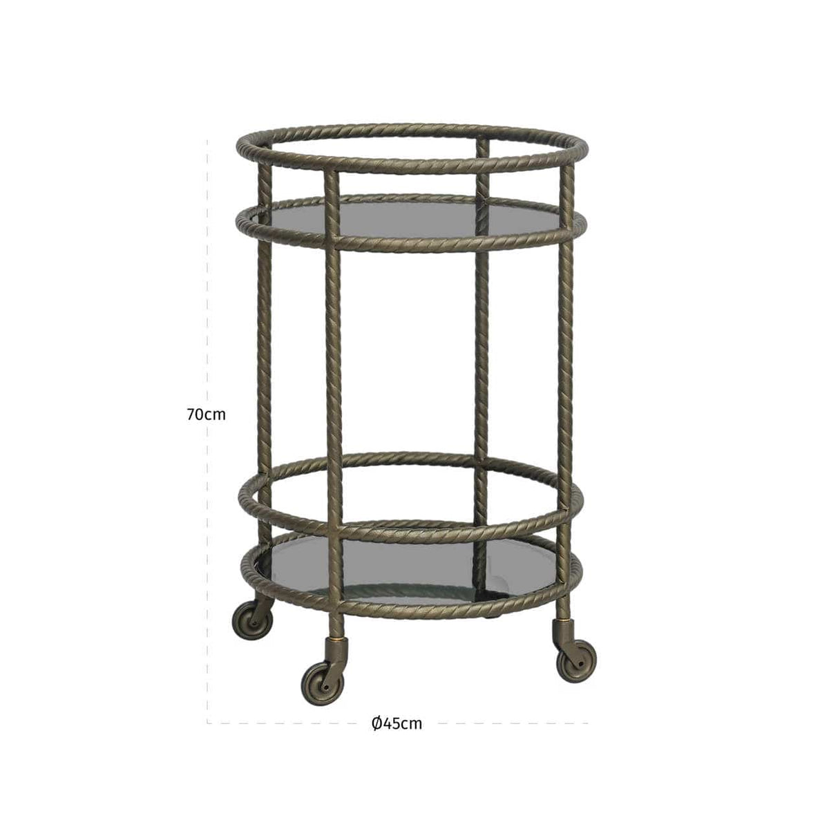 Richmond Interiors Dining Trolley Macallan brass antique House of Isabella UK