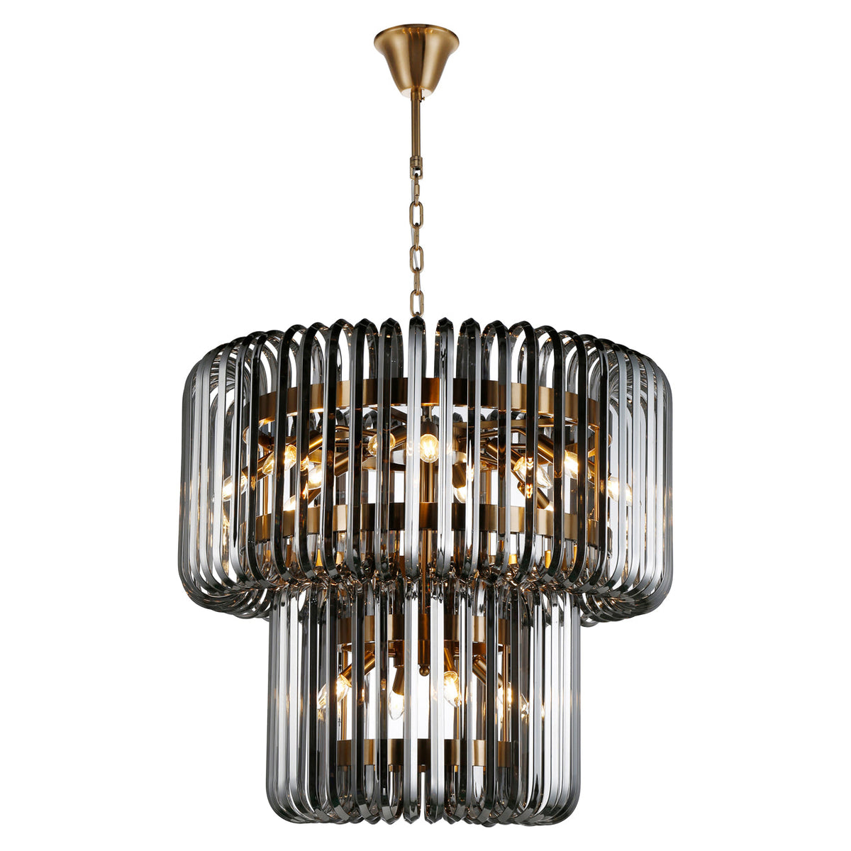 Richmond Interiors Lighting Chandelier Bryon smoke House of Isabella UK