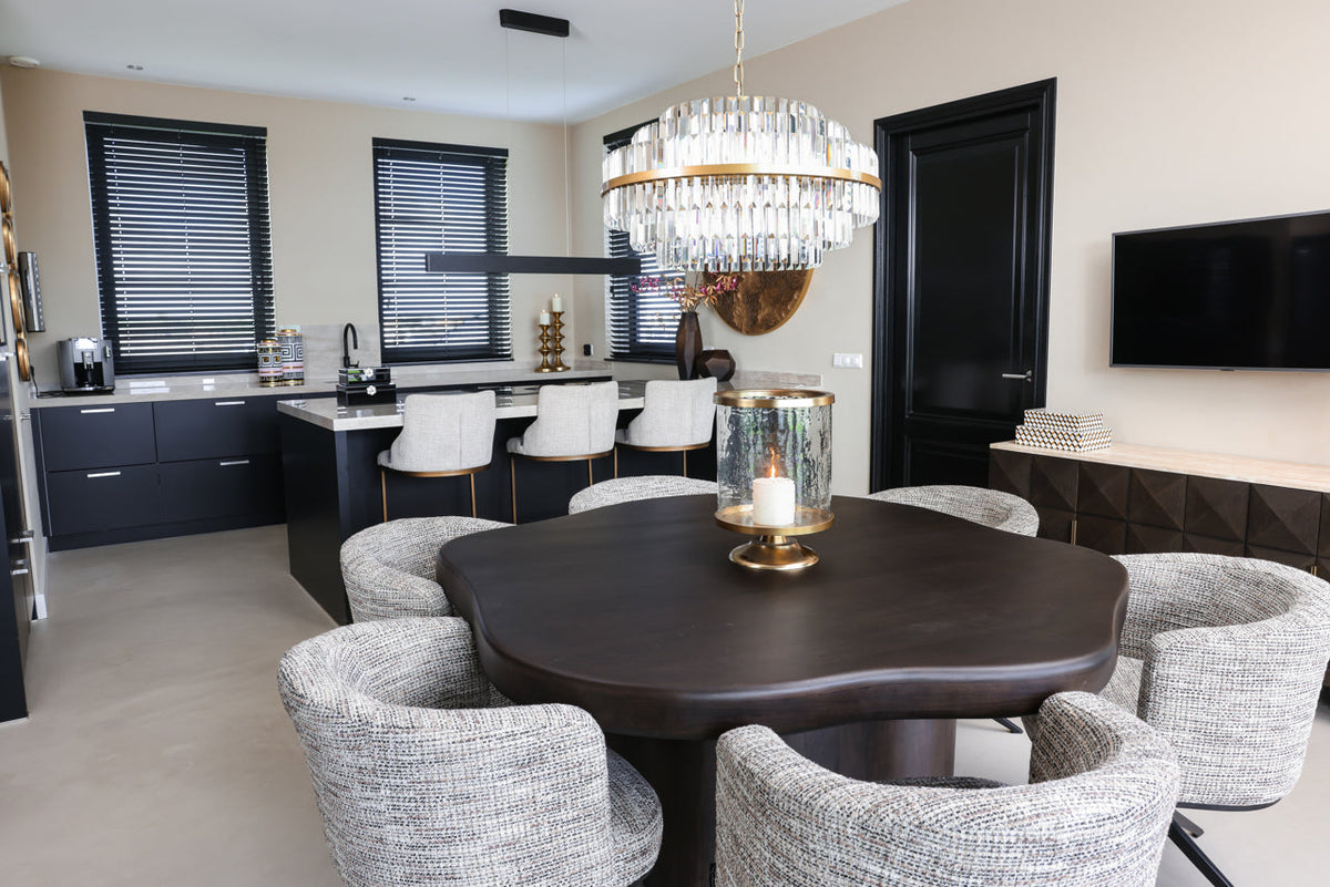 Richmond Interiors Lighting Chandelier Desire brushed gold large House of Isabella UK