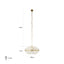 Richmond Interiors Lighting Chandelier Desire brushed gold medium House of Isabella UK