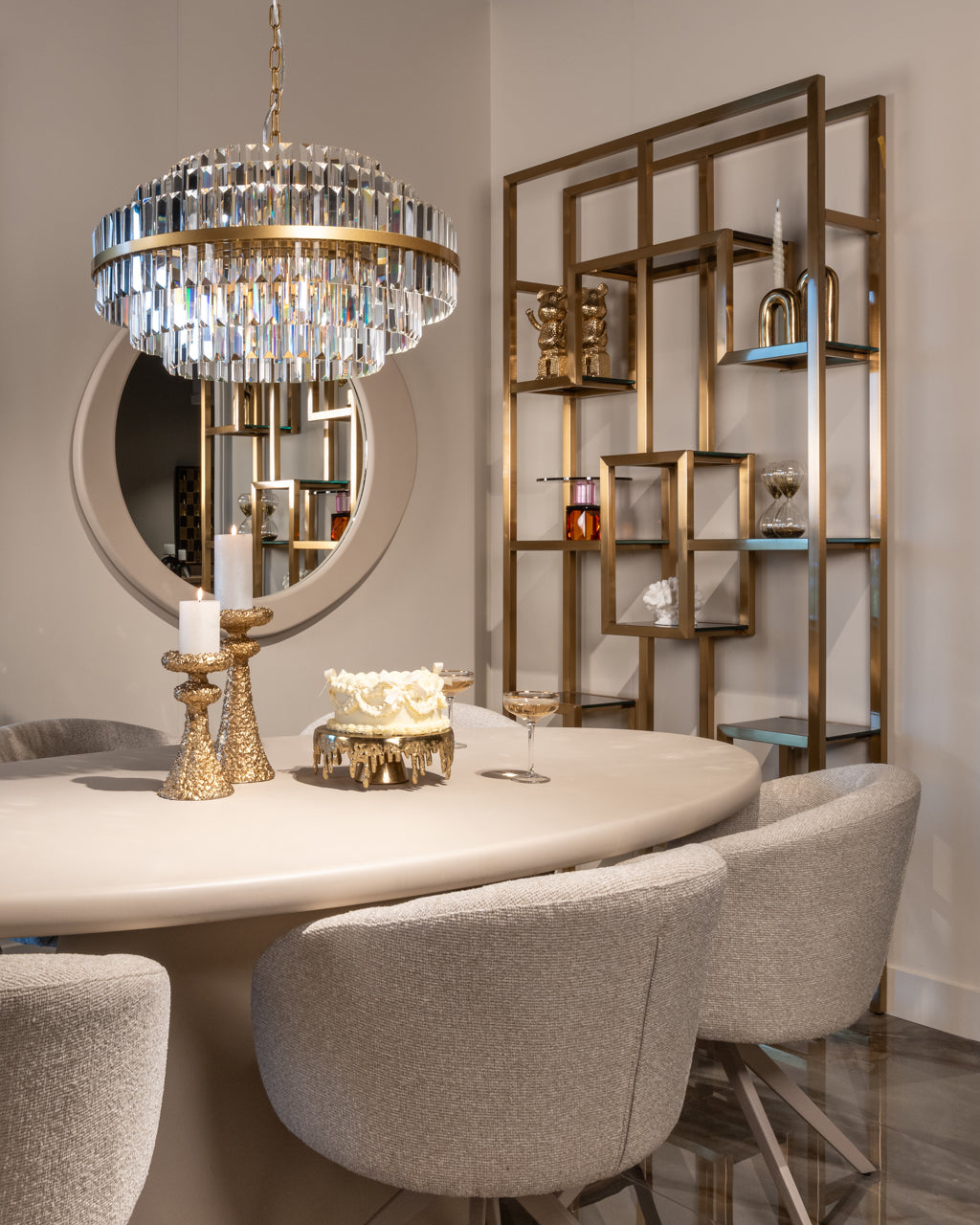 Richmond Interiors Lighting Chandelier Desire brushed gold small House of Isabella UK