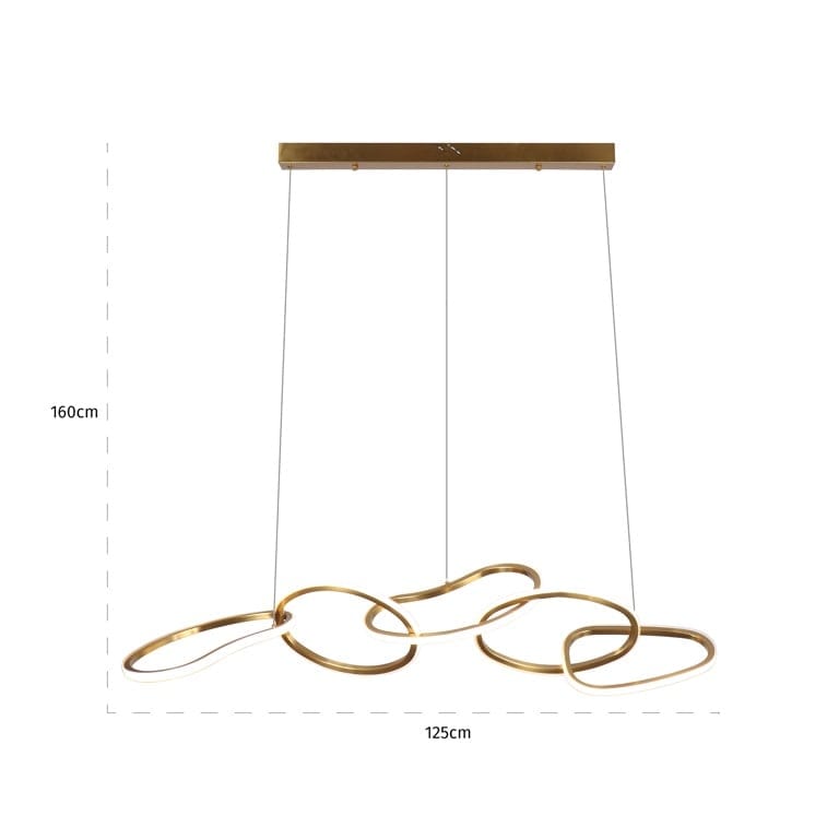 Richmond Interiors Lighting Chandelier Flyn (Brushed Gold) House of Isabella UK
