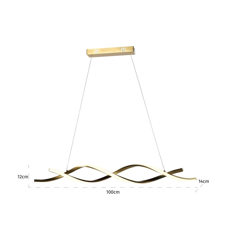 Richmond Interiors Lighting Chandelier Lorine (Brushed Gold) House of Isabella UK