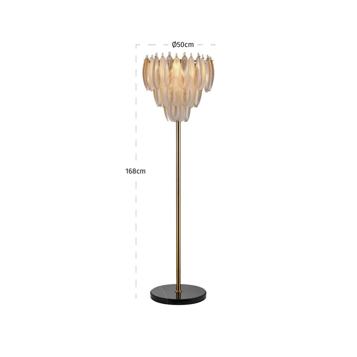 Richmond Interiors Lighting Floor lamp Chloe brass antique House of Isabella UK