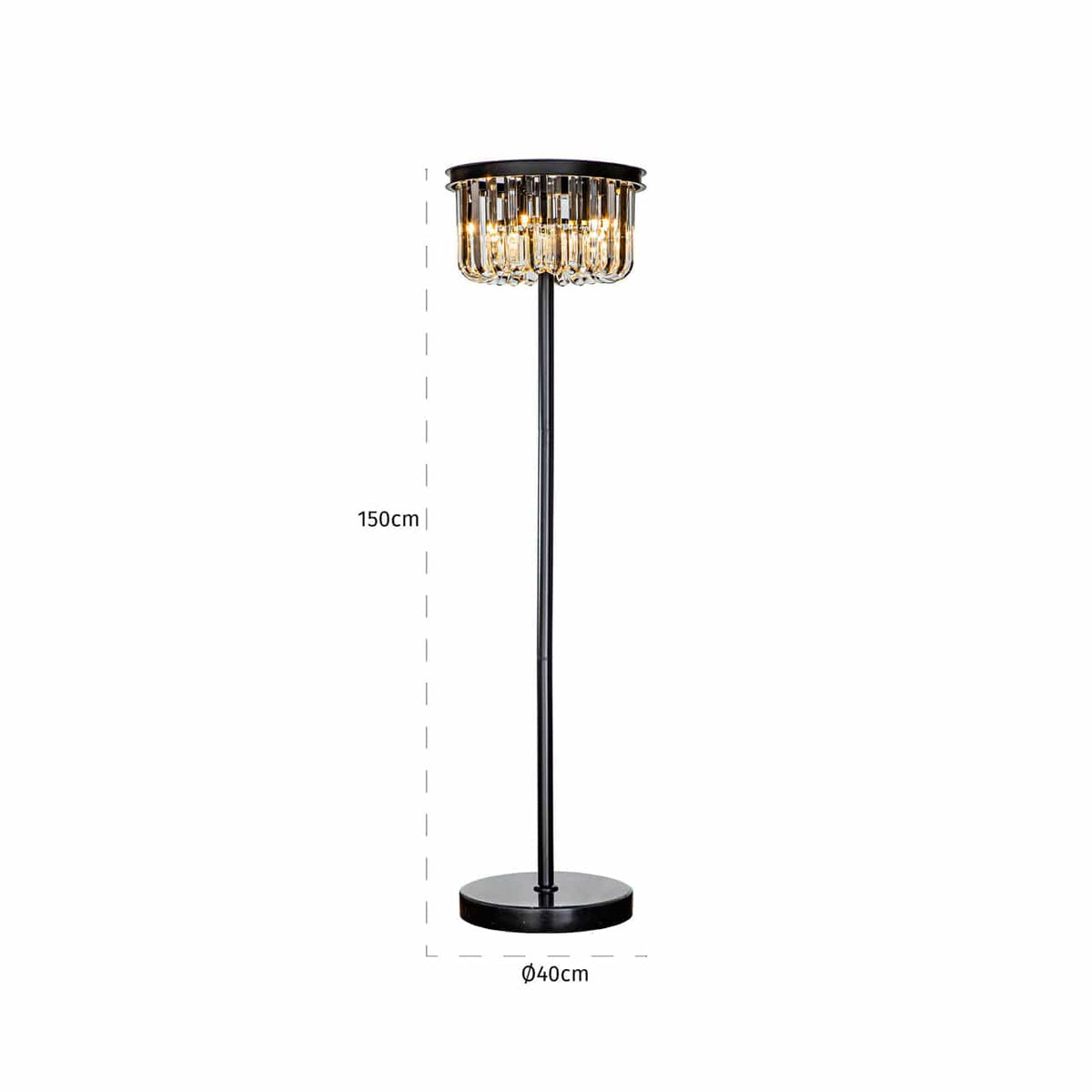 Richmond Interiors Lighting Floor lamp Dagmar black House of Isabella UK