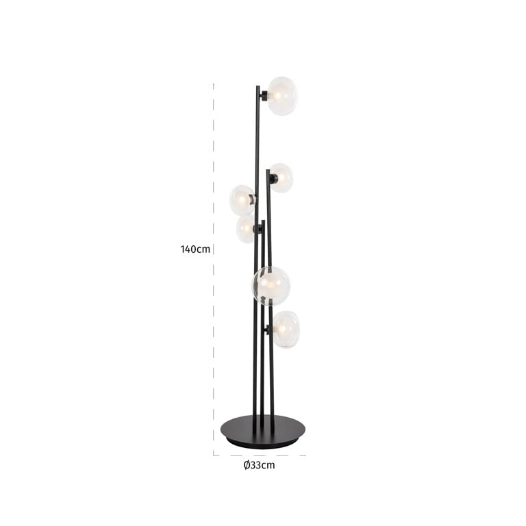 Richmond Interiors Lighting Floor lamp Luva black (Black) House of Isabella UK