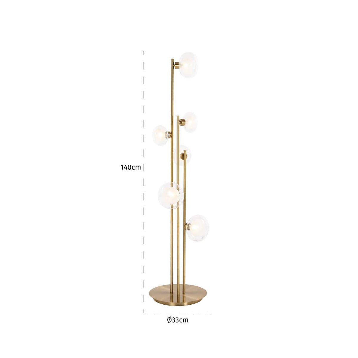 Richmond Interiors Lighting Floor lamp Luva brushed gold House of Isabella UK
