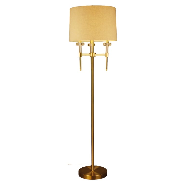 Richmond Interiors Lighting Floorlamp Josie (Brushed Gold) House of Isabella UK