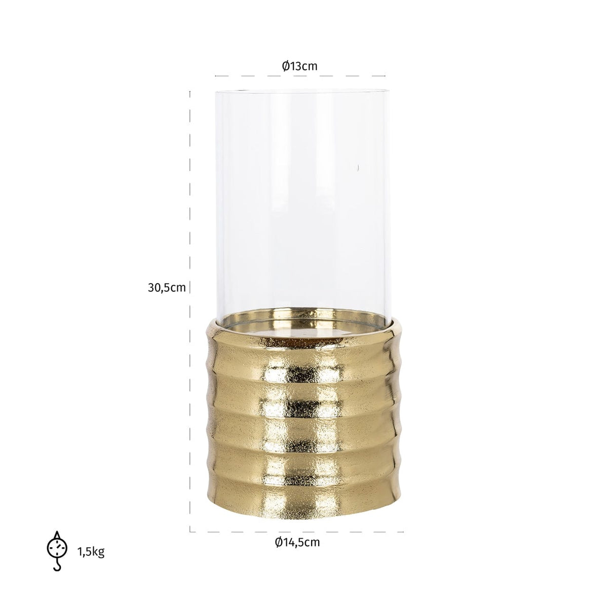 Richmond Interiors Lighting Hurricane light Bodil gold small House of Isabella UK