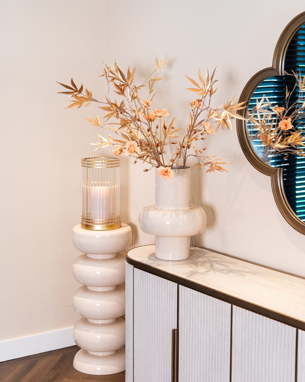 Richmond Interiors Lighting Hurricane light Dyara gold large House of Isabella UK