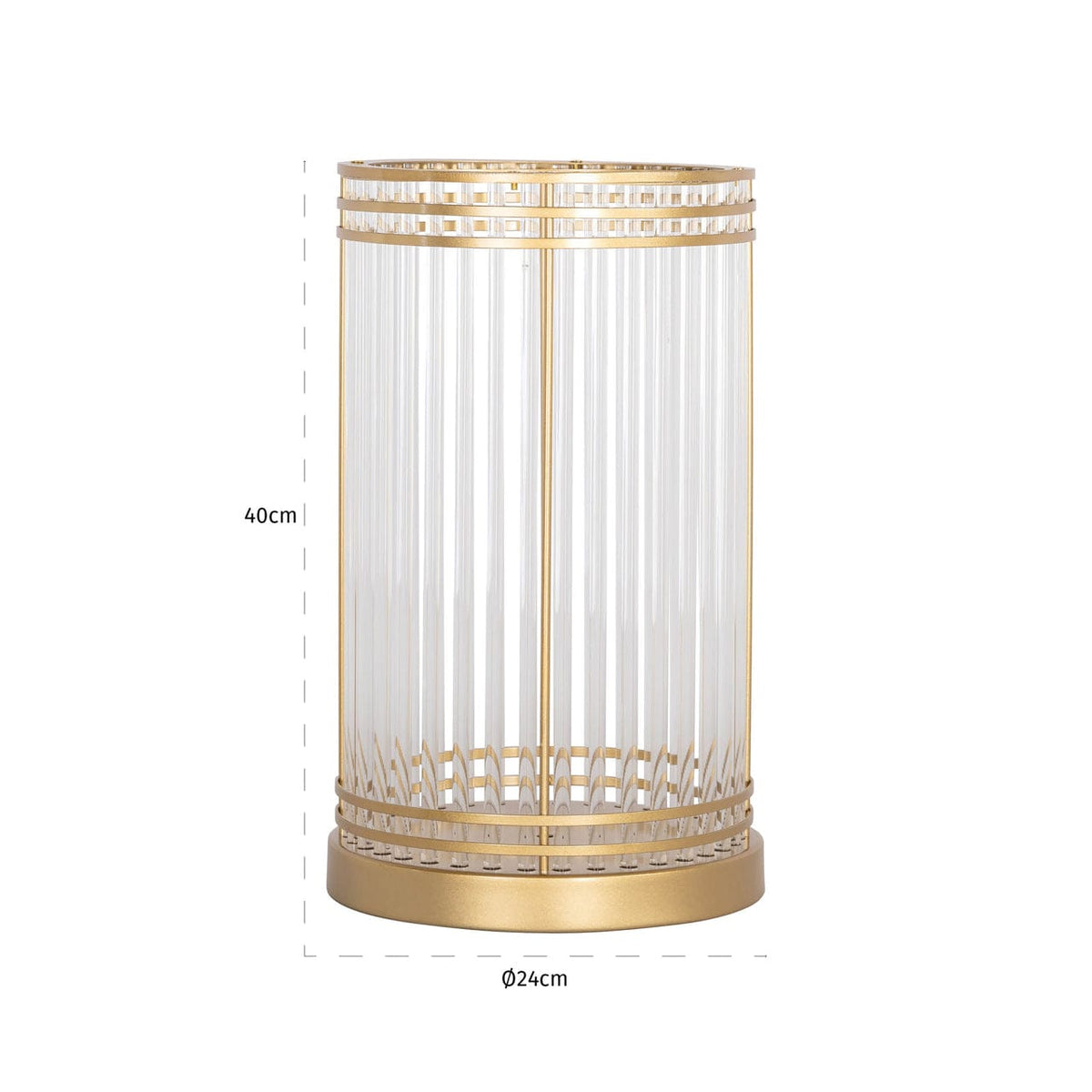 Richmond Interiors Lighting Hurricane light Dyara gold large House of Isabella UK