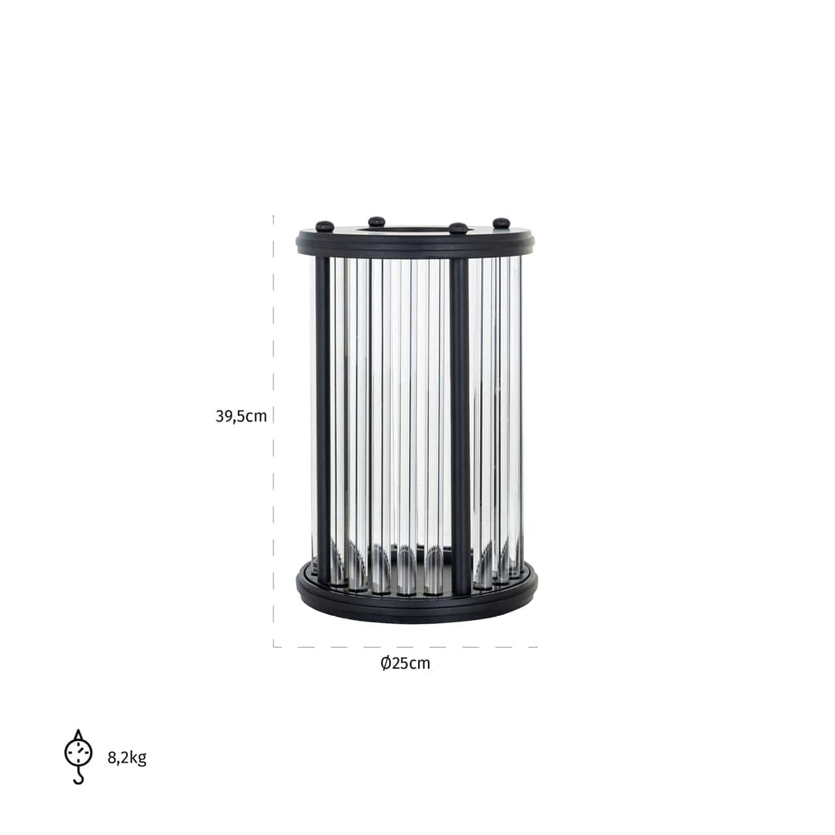 Richmond Interiors Lighting Hurricane light Faey black large House of Isabella UK