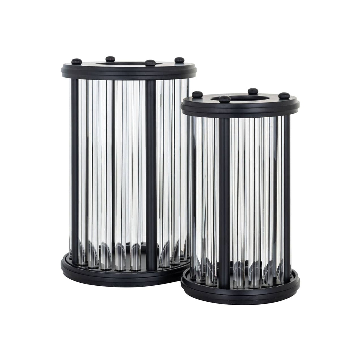 Richmond Interiors Lighting Hurricane light Faey black large House of Isabella UK