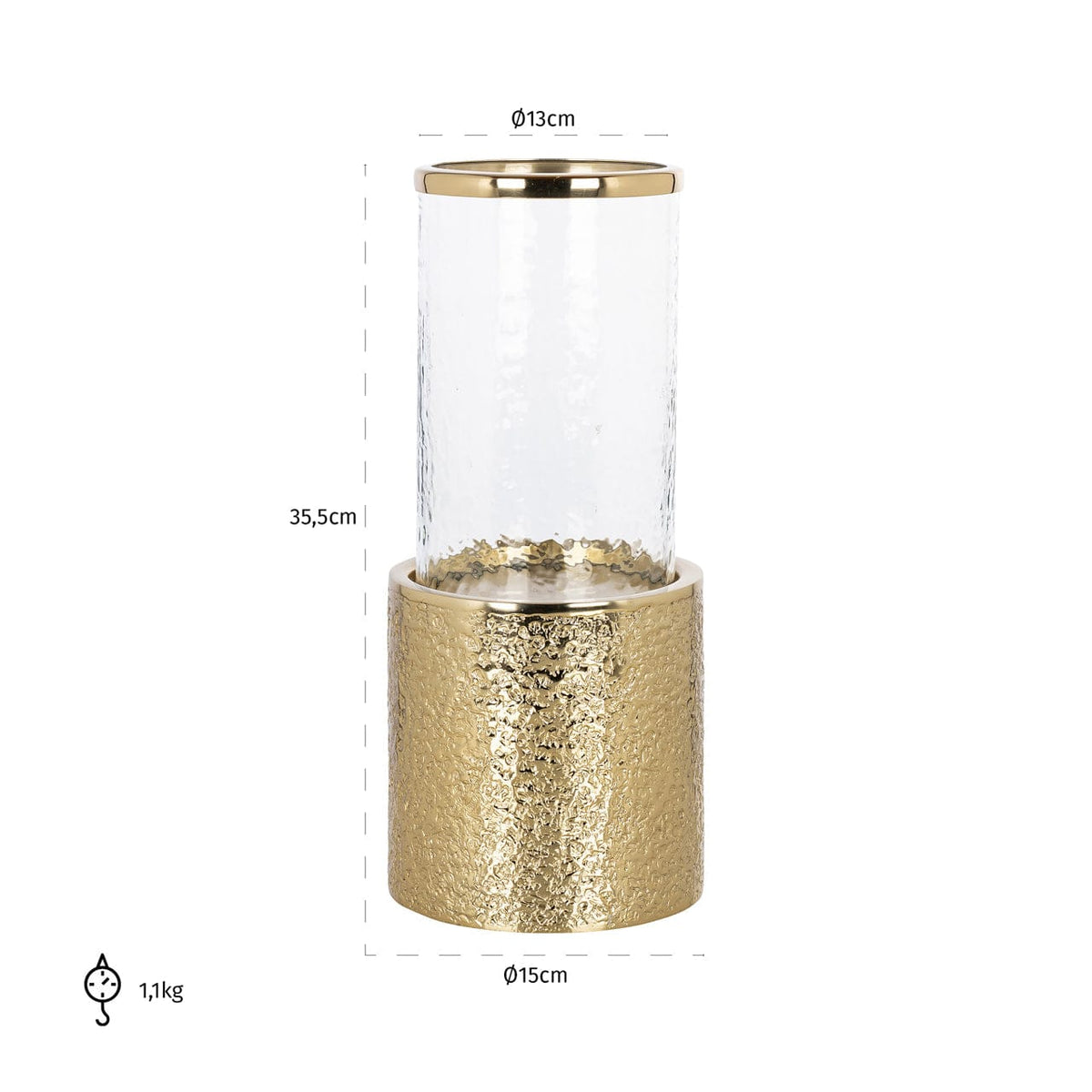 Richmond Interiors Lighting Hurricane light Marlou gold small House of Isabella UK