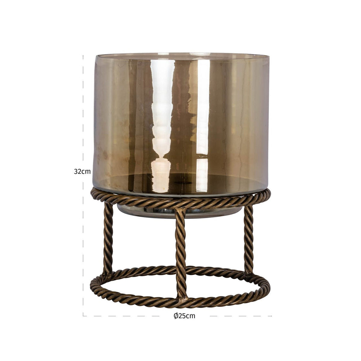 Richmond Interiors Lighting Hurricane light Ropia gold large House of Isabella UK