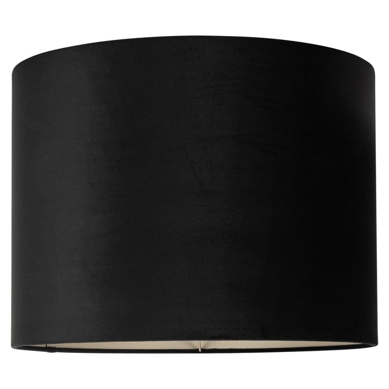 Richmond Interiors Lighting Lampshade Maddy black velvet cilinder 40Ø (Black) House of Isabella UK