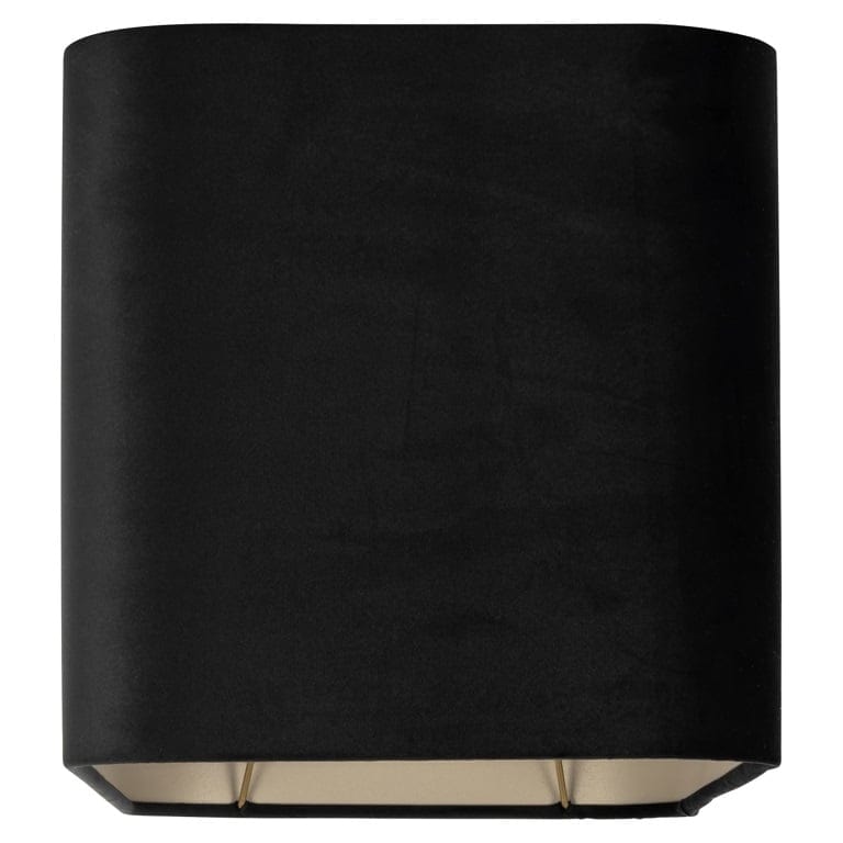 Richmond Interiors Lighting Lampshade Maddy black velvet rectangle (Black) House of Isabella UK