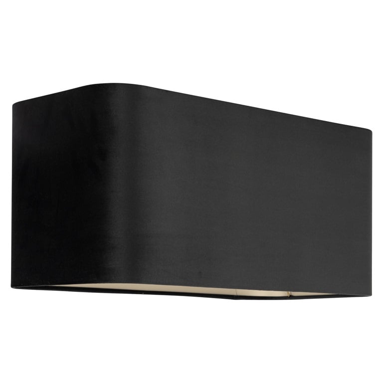 Richmond Interiors Lighting Lampshade Maddy black velvet rectangle (Black) House of Isabella UK