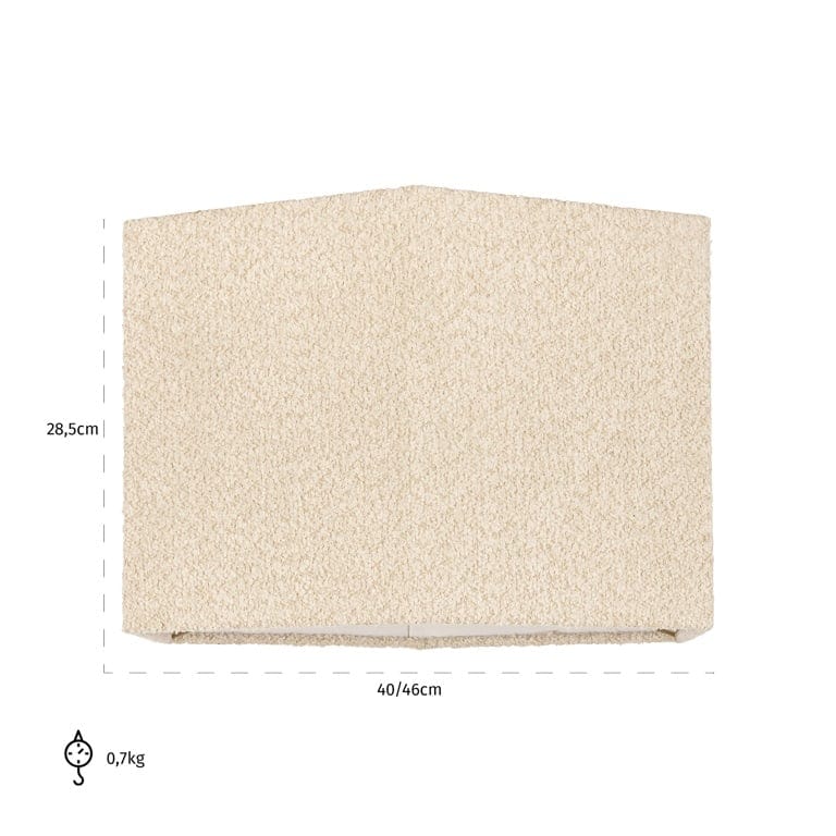 Richmond Interiors Lighting Lampshade Miley sand bouclé hexagon medium House of Isabella UK