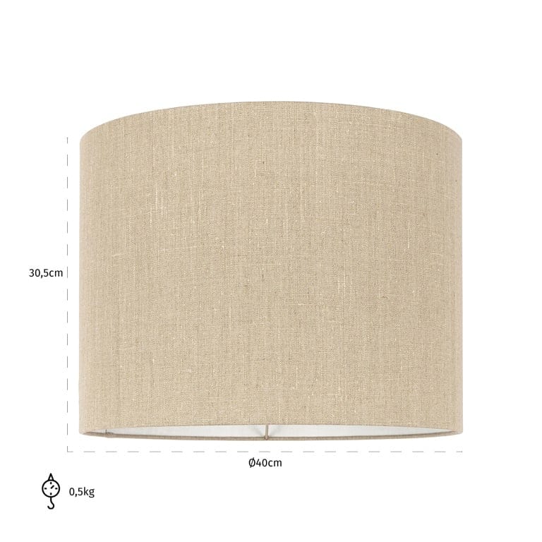 Richmond Interiors Lighting Lampshade Sally sand linnen cilinder 40Ø (Sand) House of Isabella UK