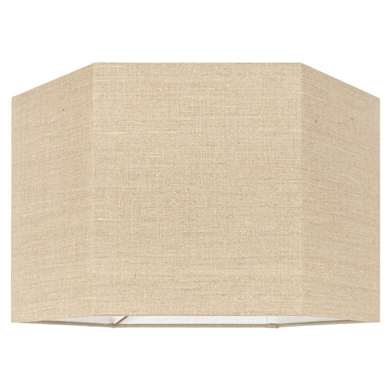 Richmond Interiors Lighting Lampshade Sally sand linnen hexagon medium House of Isabella UK