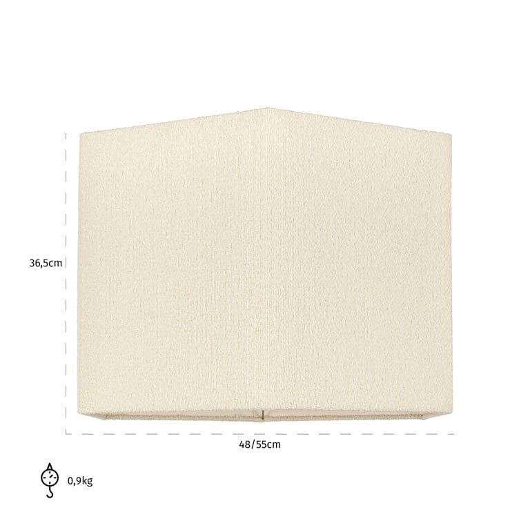 Richmond Interiors Lighting Lampshade Soho white bouclé hexagon XL (White) House of Isabella UK