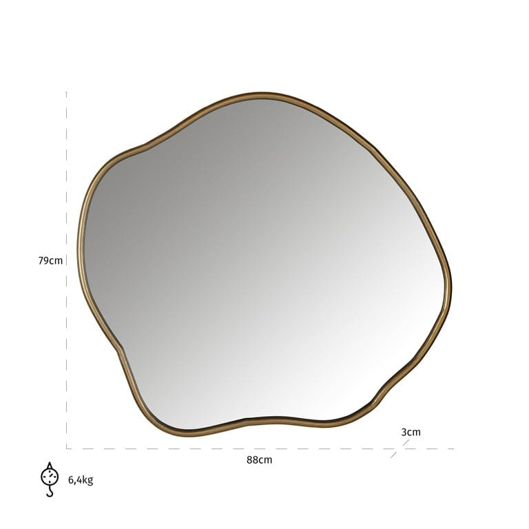 Richmond Interiors Lighting Mirror Allyson (Brushed Gold) House of Isabella UK