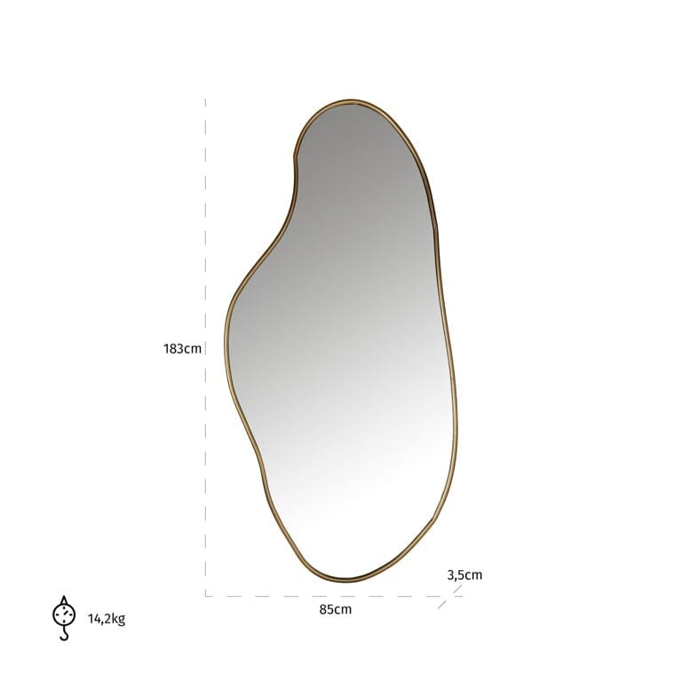 Richmond Interiors Lighting Mirror Alton (Brushed Gold) House of Isabella UK