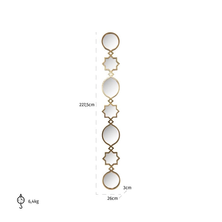 Richmond Interiors Lighting Mirror Babice gold (Gold) House of Isabella UK