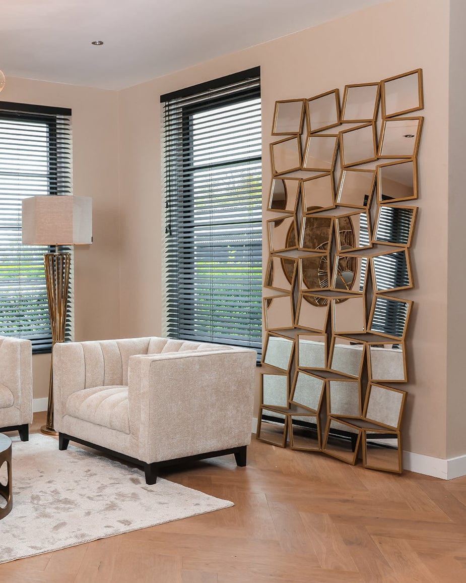 Richmond Interiors Lighting Mirror Badia gold (Gold) House of Isabella UK