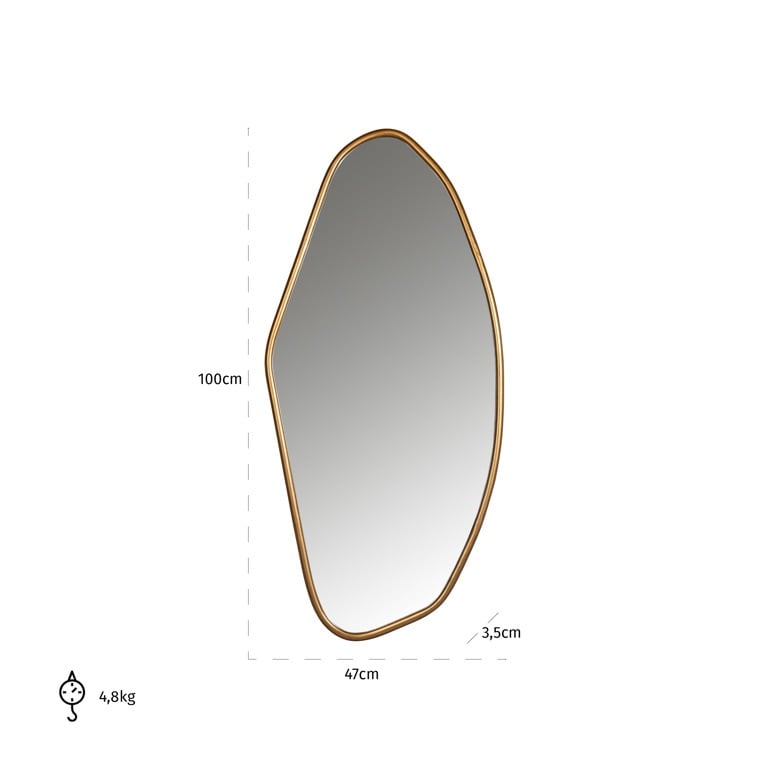 Richmond Interiors Lighting Mirror Eldon (Gold) House of Isabella UK