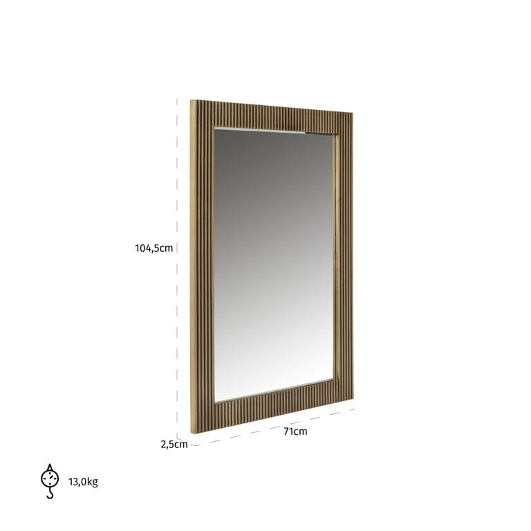 Richmond Interiors Lighting Mirror Ironville rectangular (Gold) House of Isabella UK