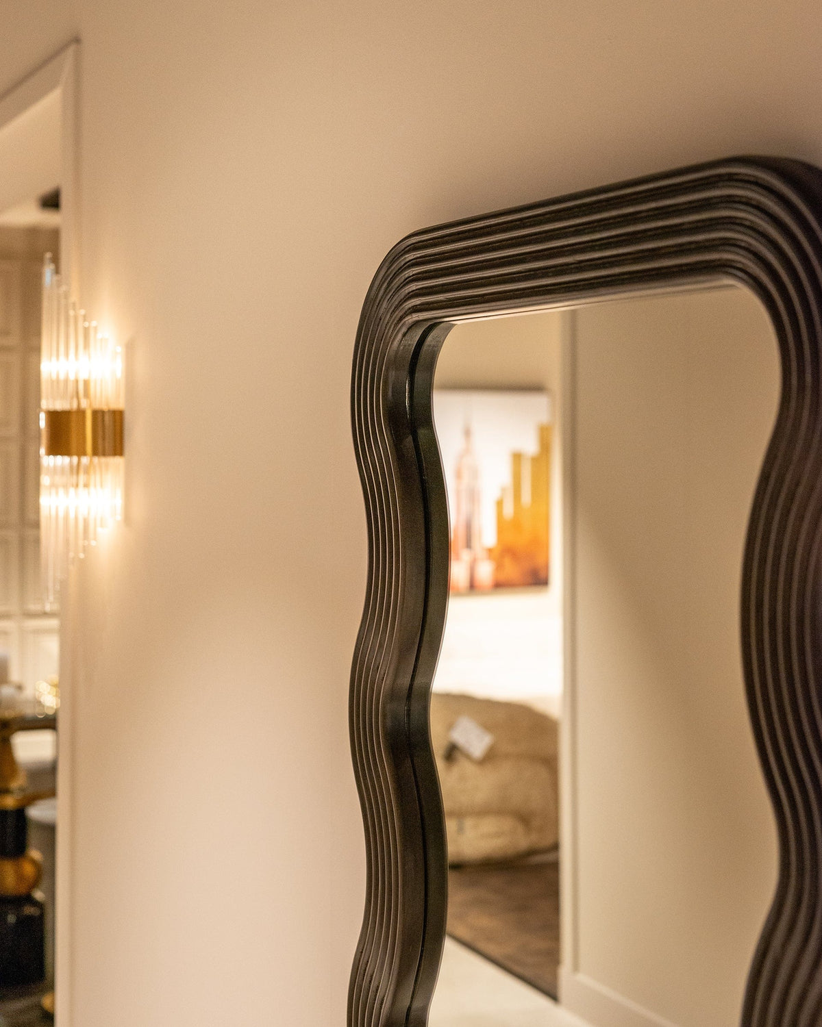 Richmond Interiors Lighting Mirror Mayfield (Black) House of Isabella UK