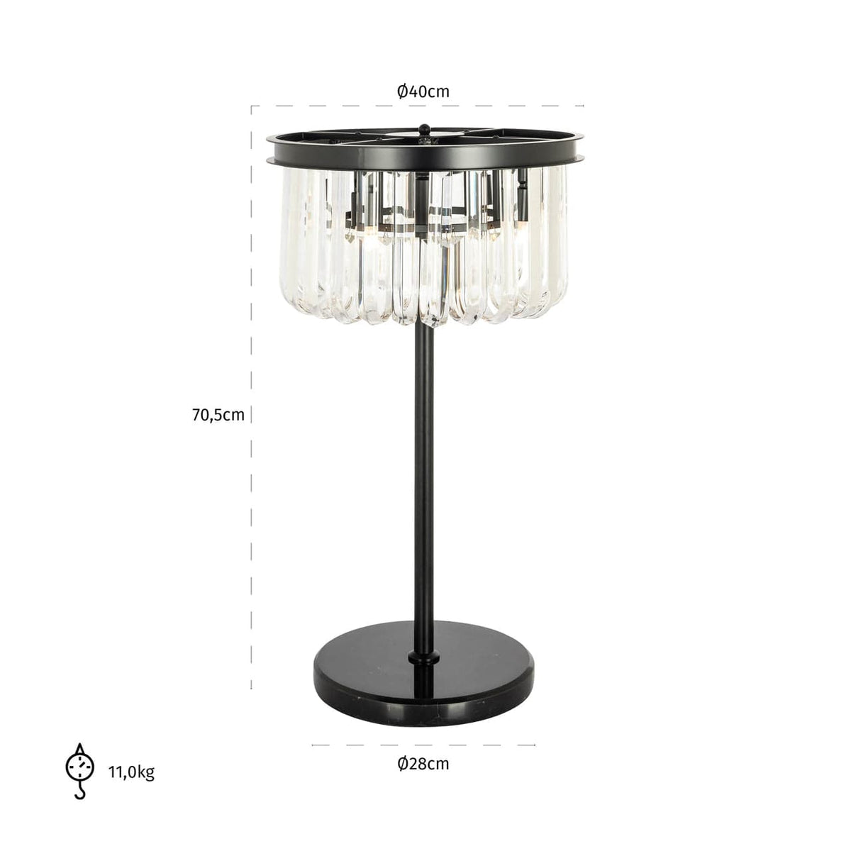 Richmond Interiors Lighting Table lamp Bessy black House of Isabella UK