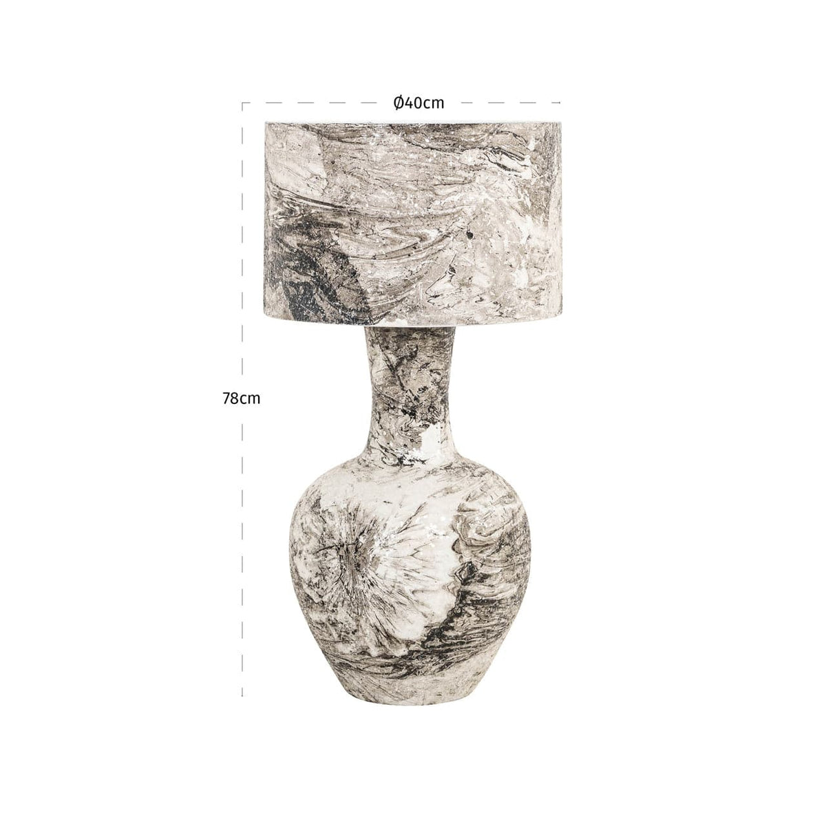 Richmond Interiors Lighting Table lamp Cecile black/white House of Isabella UK