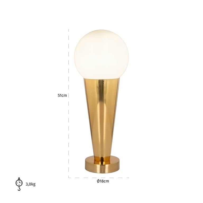 Richmond Interiors Lighting Table lamp Cone (Gold) House of Isabella UK