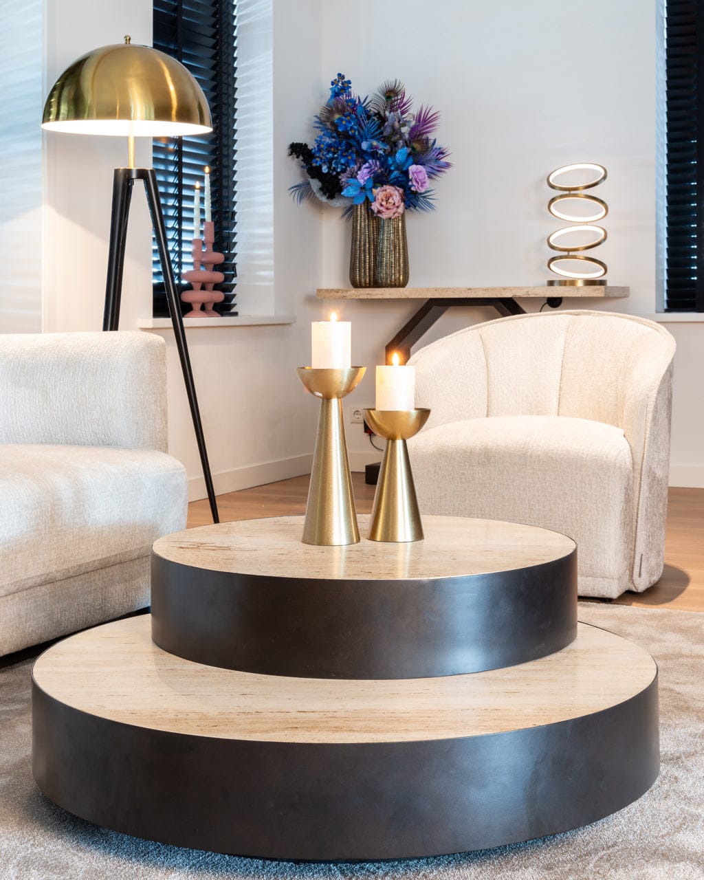 Richmond Interiors Lighting Table lamp Jaimin brushed gold House of Isabella UK