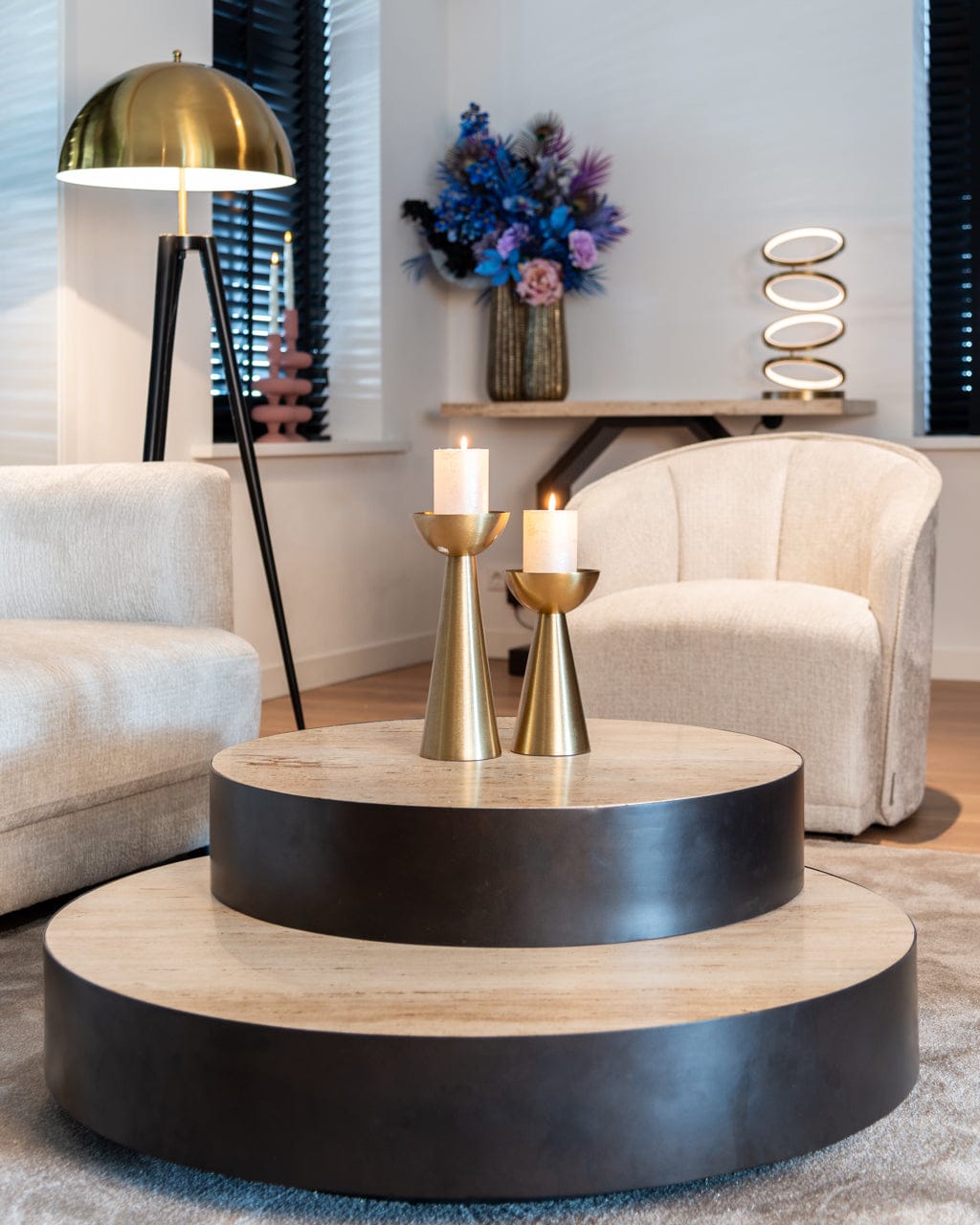 Richmond Interiors Lighting Table lamp Jaimin brushed gold House of Isabella UK