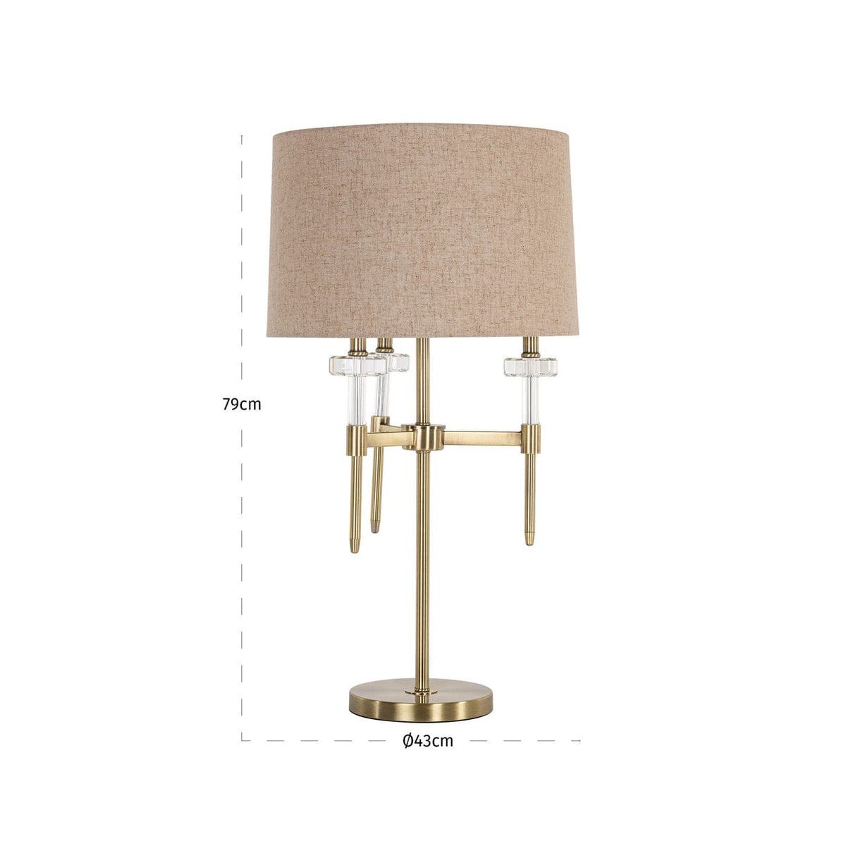 Richmond Interiors Lighting Table lamp Josie brushed gold House of Isabella UK