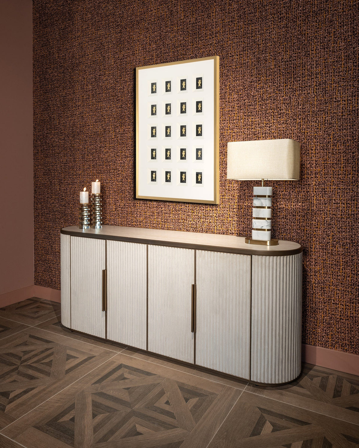 Richmond Interiors Lighting Table lamp Lenore incl. lampshade (Gold) House of Isabella UK