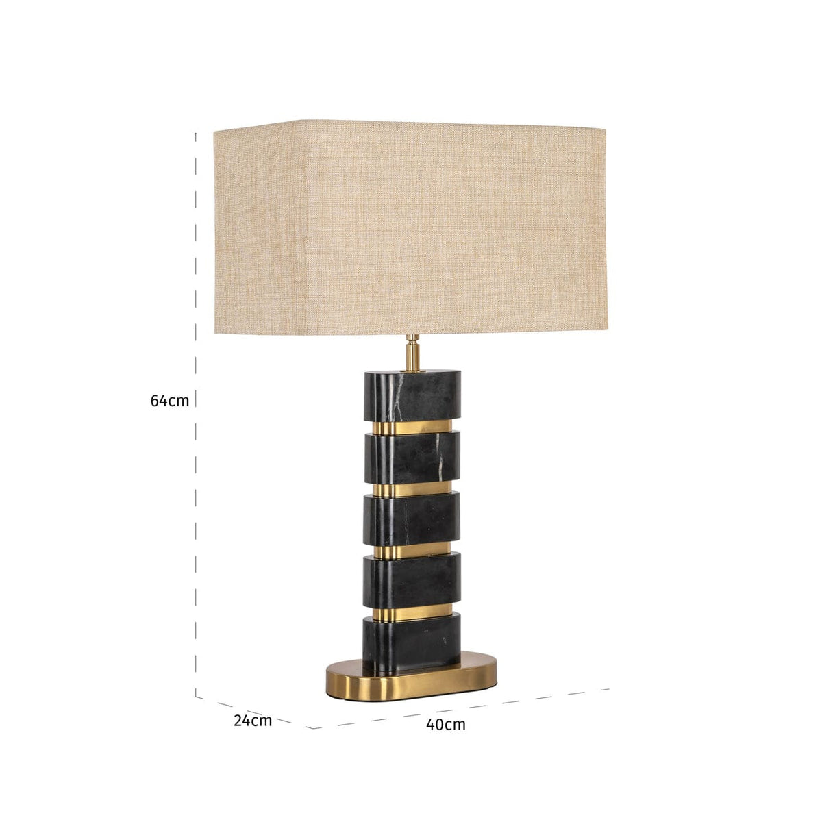 Richmond Interiors Lighting Table lamp Levina black/gold House of Isabella UK