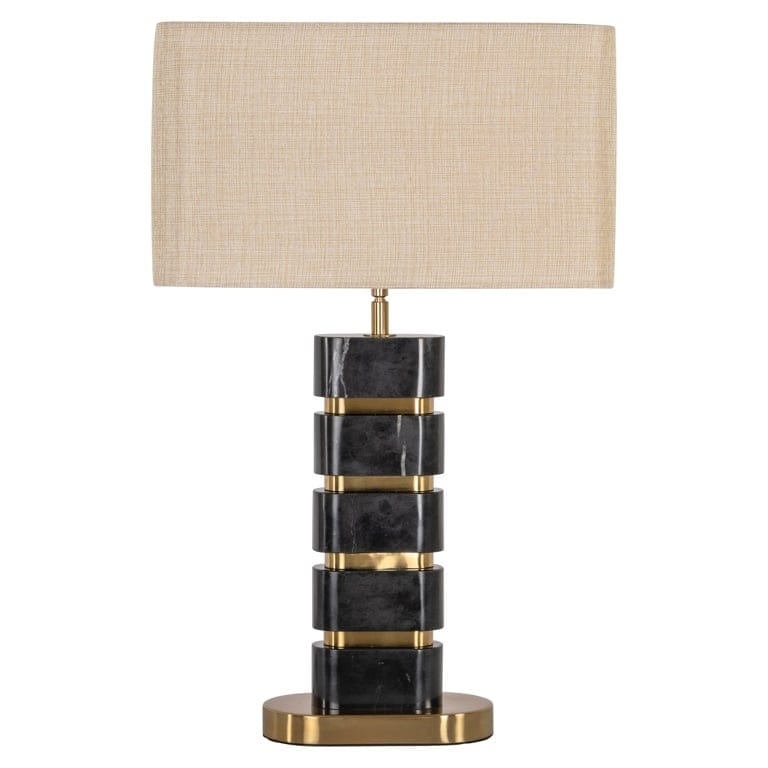 Richmond Interiors Lighting Table lamp Levina incl. lampshade (Black/gold) House of Isabella UK