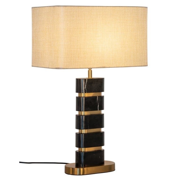 Richmond Interiors Lighting Table lamp Levina incl. lampshade (Black/gold) House of Isabella UK