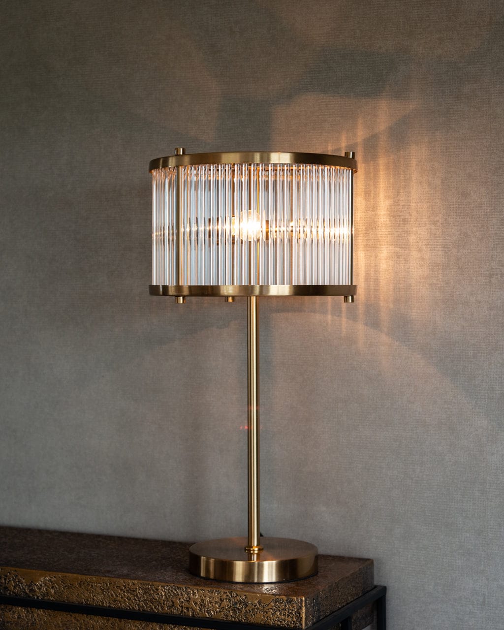 Richmond Interiors Lighting Table lamp Loiza brushed gold House of Isabella UK