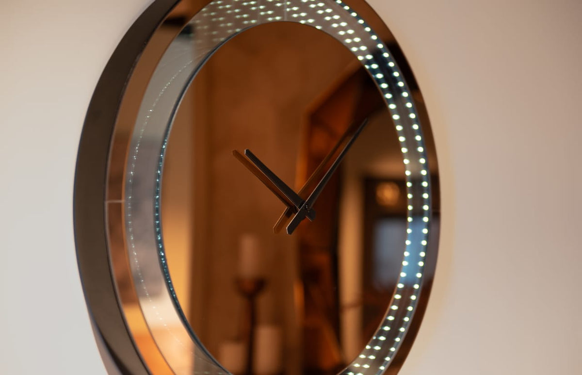 Richmond Interiors Lighting Wall lamp Julia brown - Led Clock House of Isabella UK