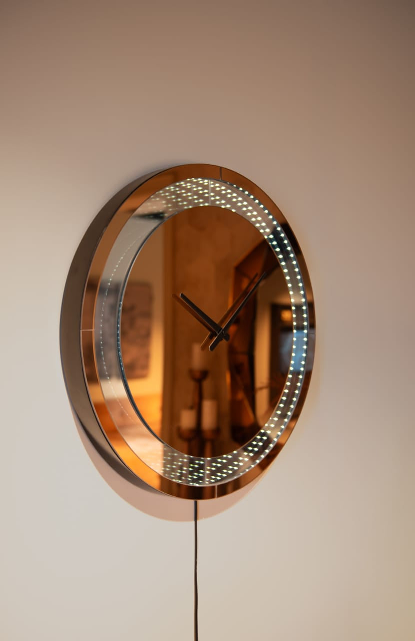 Richmond Interiors Lighting Wall lamp Julia brown - Led Clock House of Isabella UK