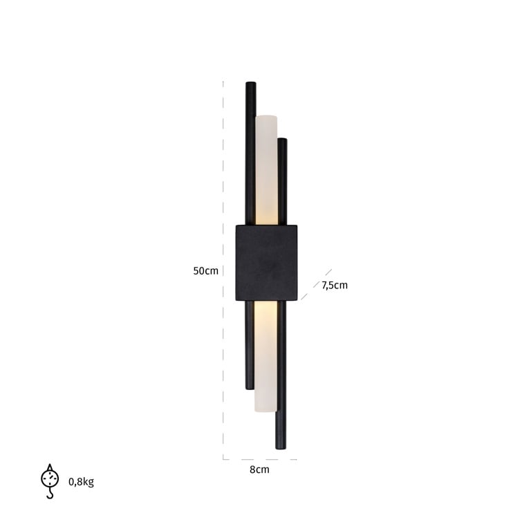 Richmond Interiors Lighting Wall lamp Mylas black (Black) House of Isabella UK