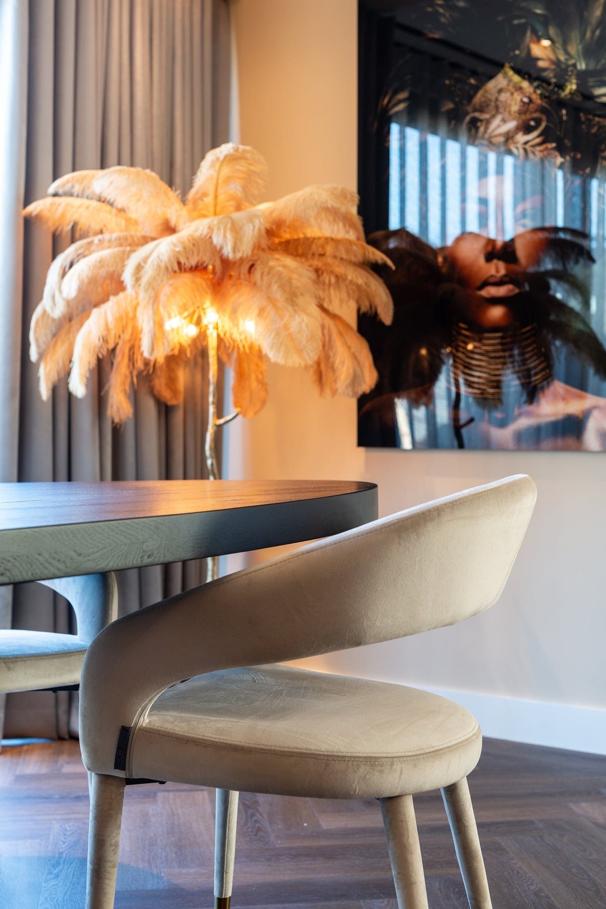 Richmond Interiors Living Arm chair Gia Khaki velvet Fire retardant House of Isabella UK